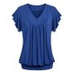 Women's Short Sleeve V-Neck Ruched T-Shirt